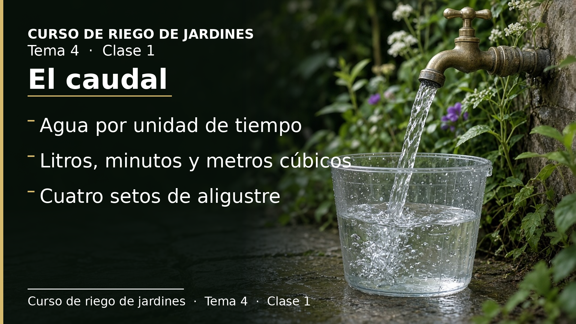 Diapositiva de la clase 1: Qué es el caudal y cómo se mide
