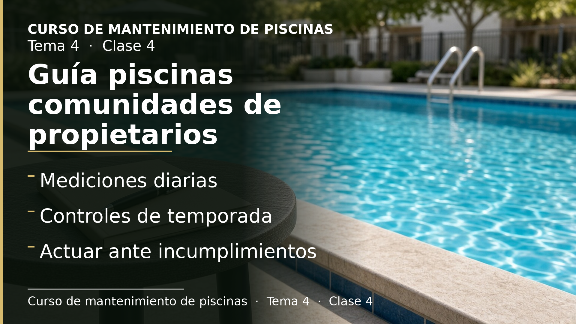 Diapositiva de la clase 4: Guía piscinas comunidades de propietarios