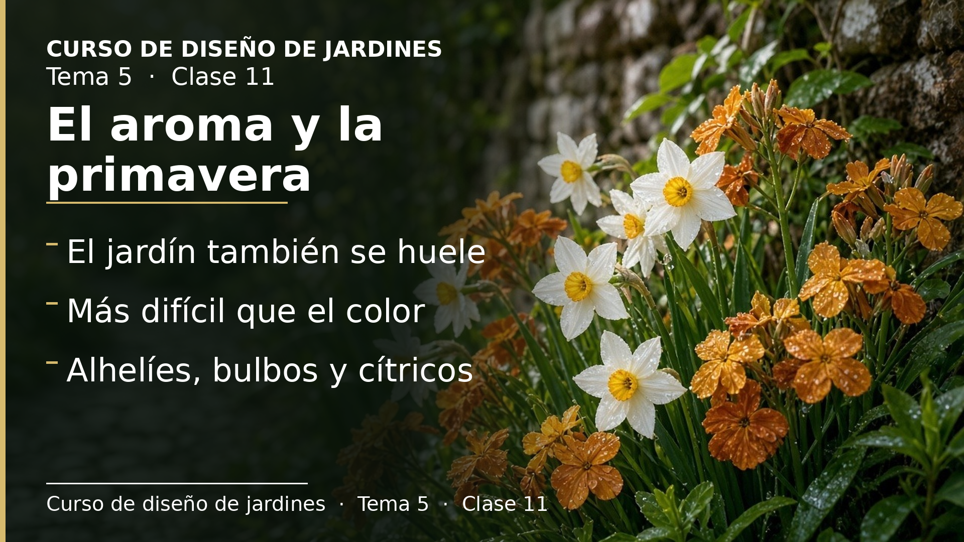 Diapositiva de la clase 11: El aroma (I): por qué cuenta y la primavera