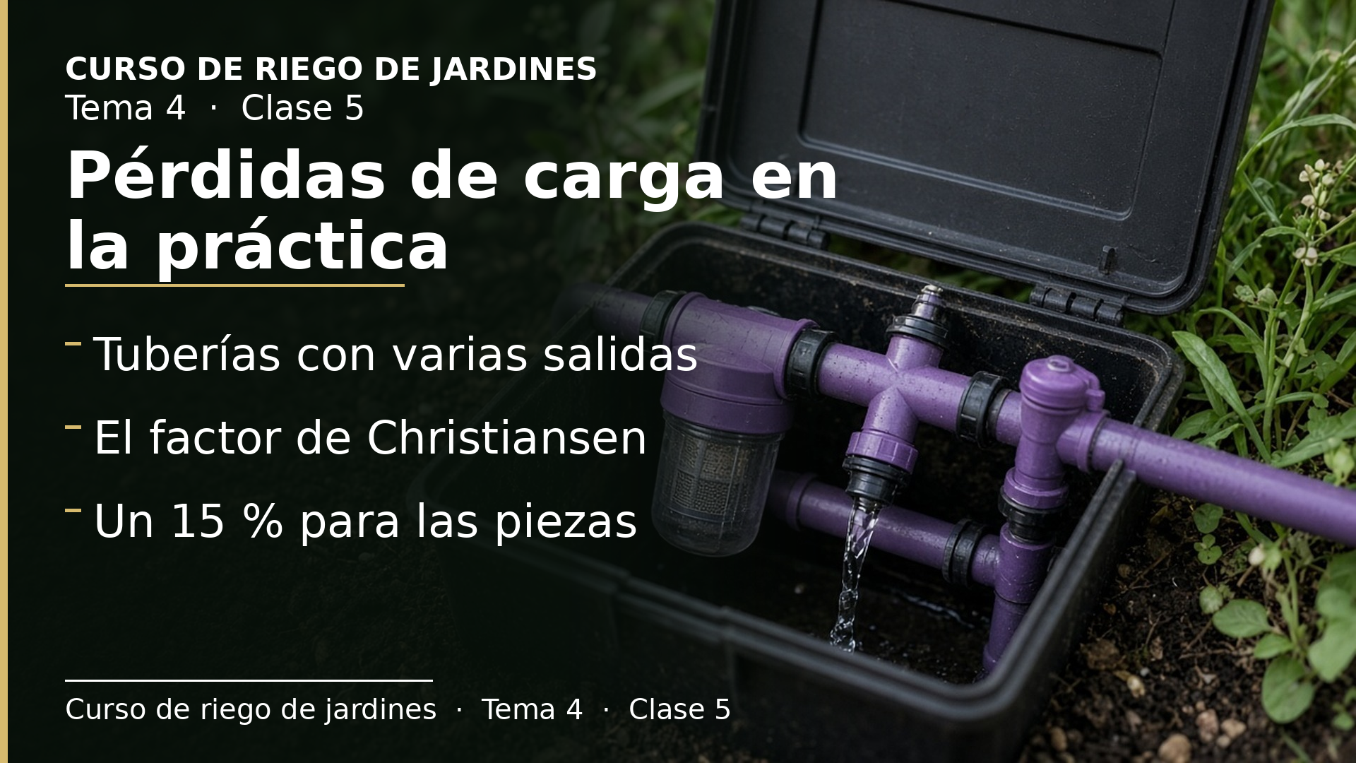 Diapositiva de la clase 5: Pérdidas de carga con ejemplos