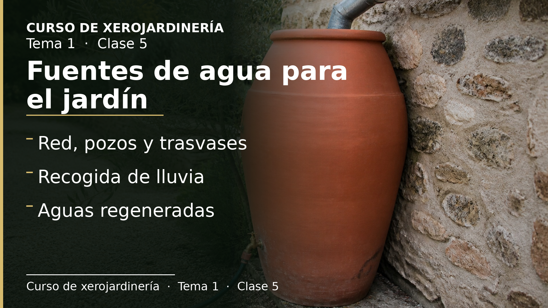 Diapositiva de la clase 5: Fuentes de agua para el jardín