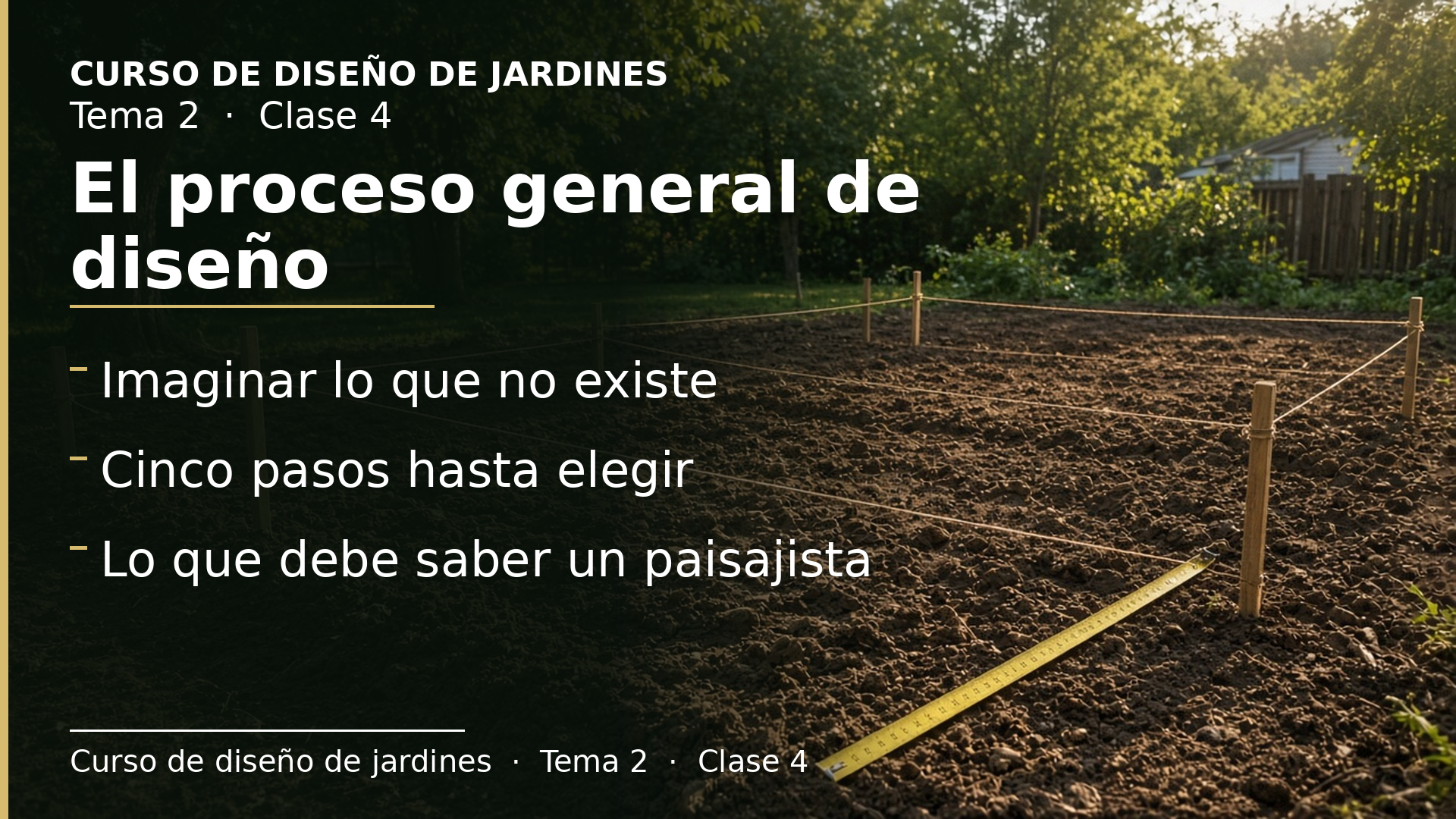 Diapositiva de la clase 4: El proceso general de diseño y la formación del diseñador