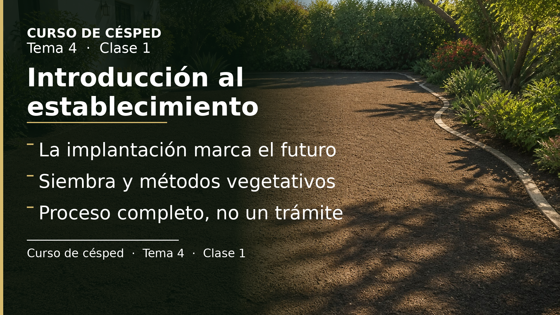 Diapositiva de la clase 1: Introducción al establecimiento