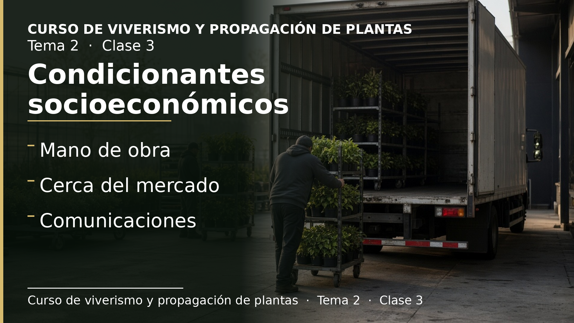 Diapositiva de la clase 3: Condicionantes socioeconómicos