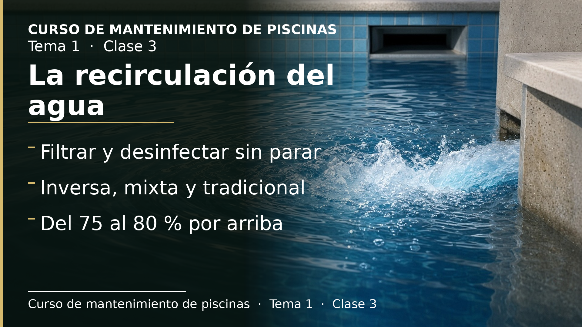 Diapositiva de la clase 3: La recirculación del agua y sus tipos
