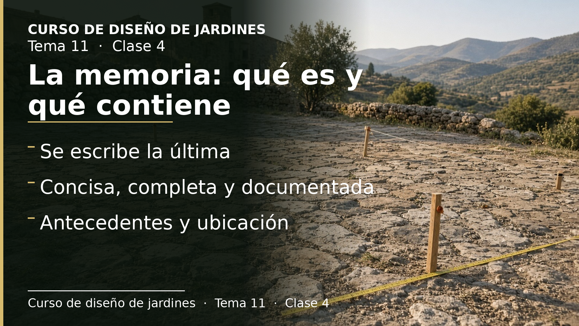 Diapositiva de la clase 4: La memoria: qué es y qué debe contener