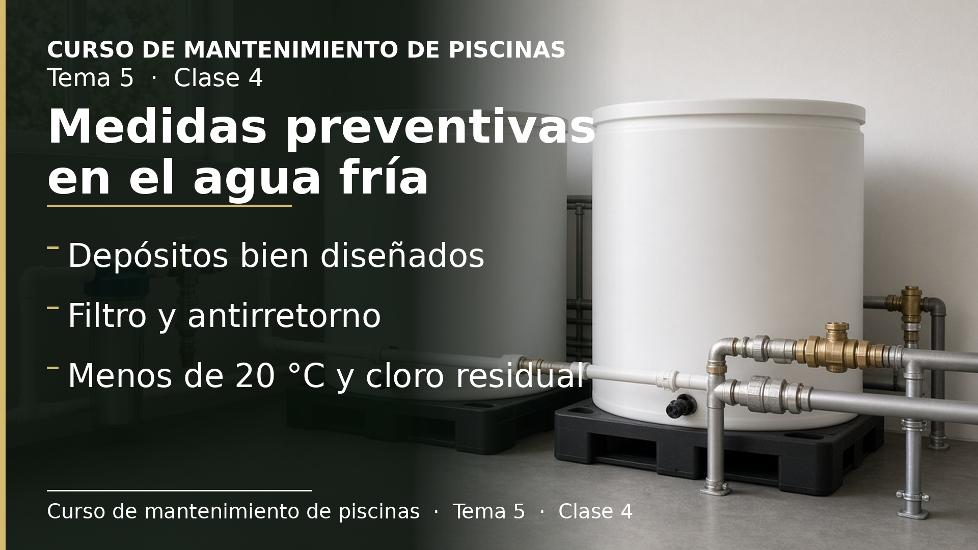 Diapositiva de la clase 4: Medidas preventivas en el agua fría