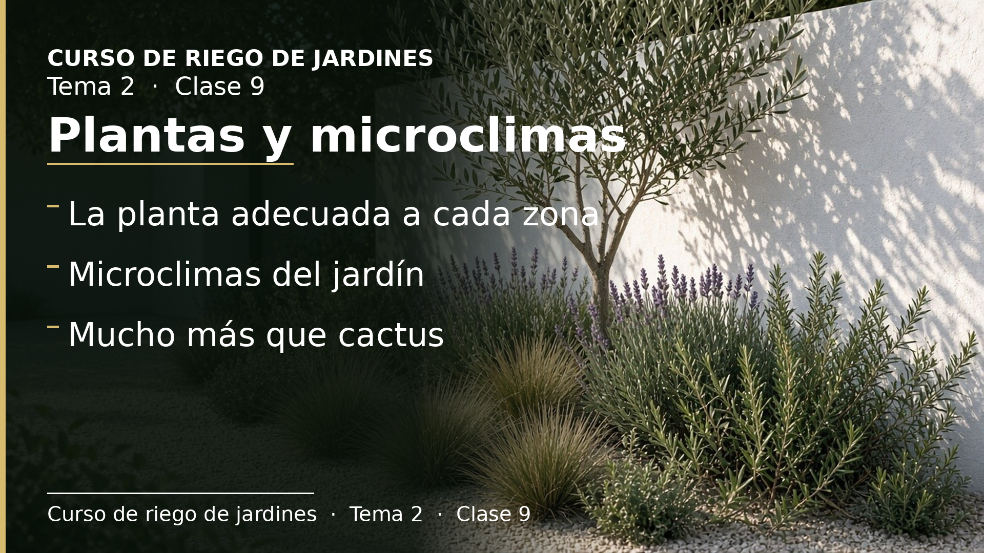 Diapositiva de la clase 9: Elegir plantas y aprovechar los microclimas