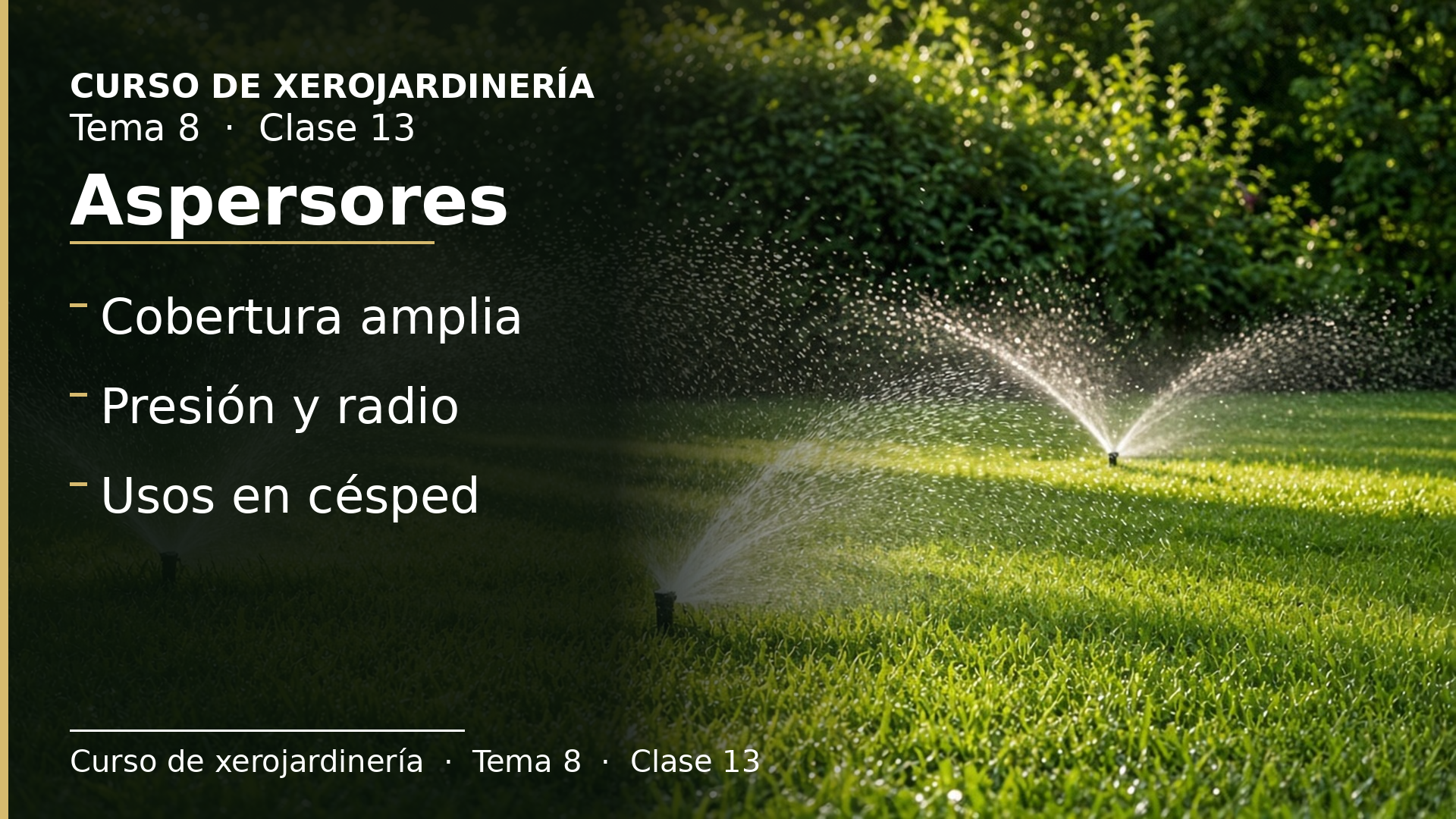 Diapositiva de la clase 13: Aspersores