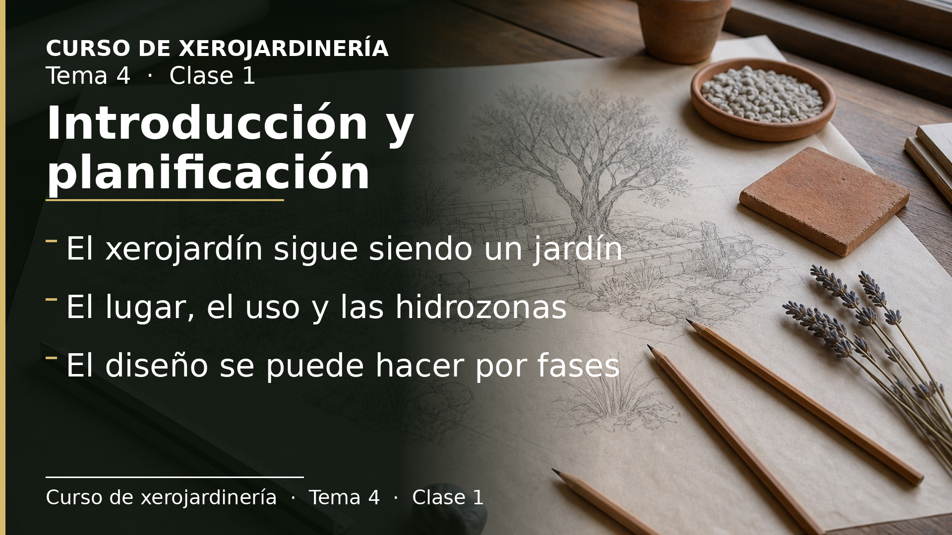 Diapositiva de la clase 1: Introducción y planificación