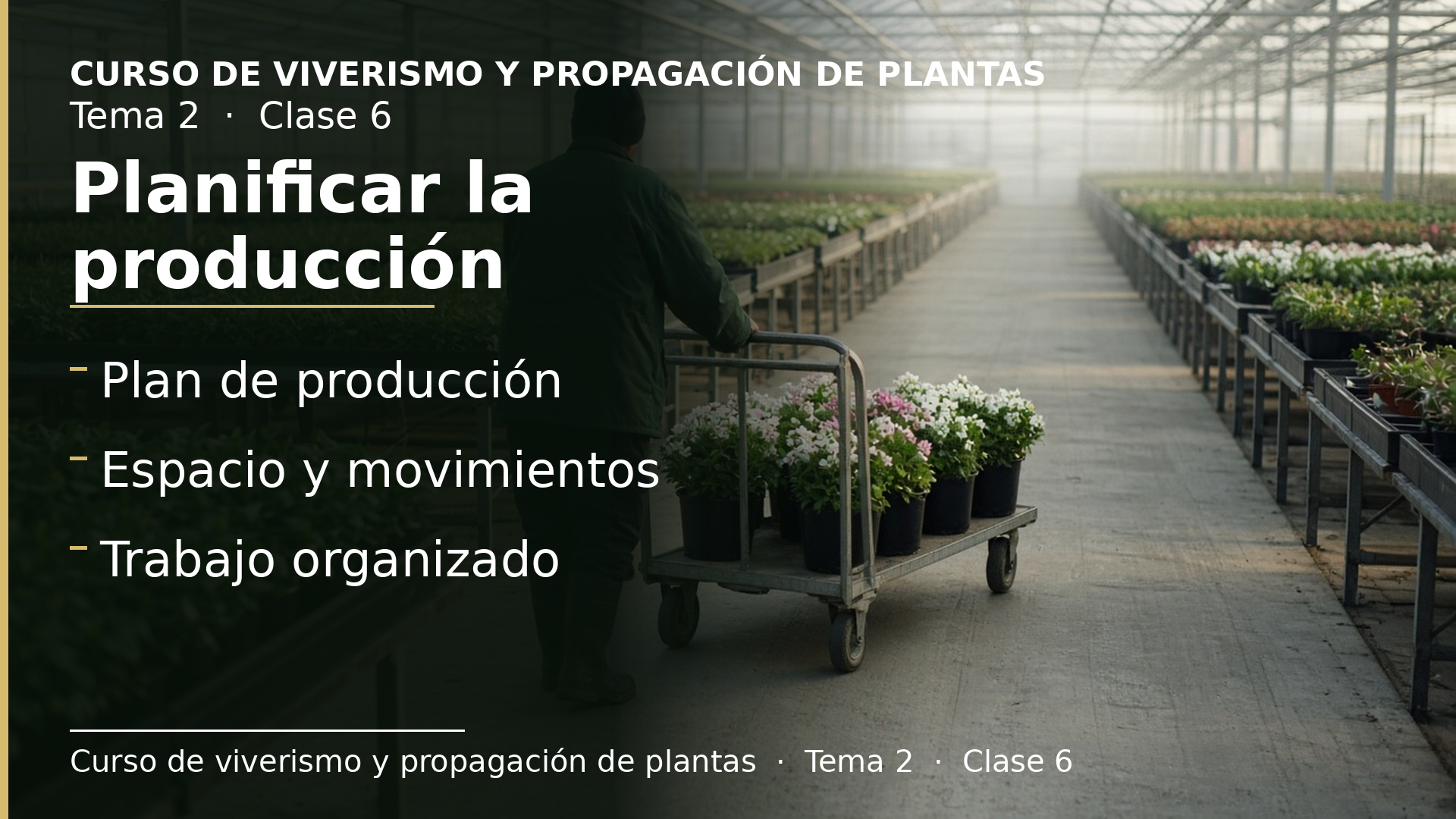 Diapositiva de la clase 6: Planificar la producción: espacio, movimientos y trabajo