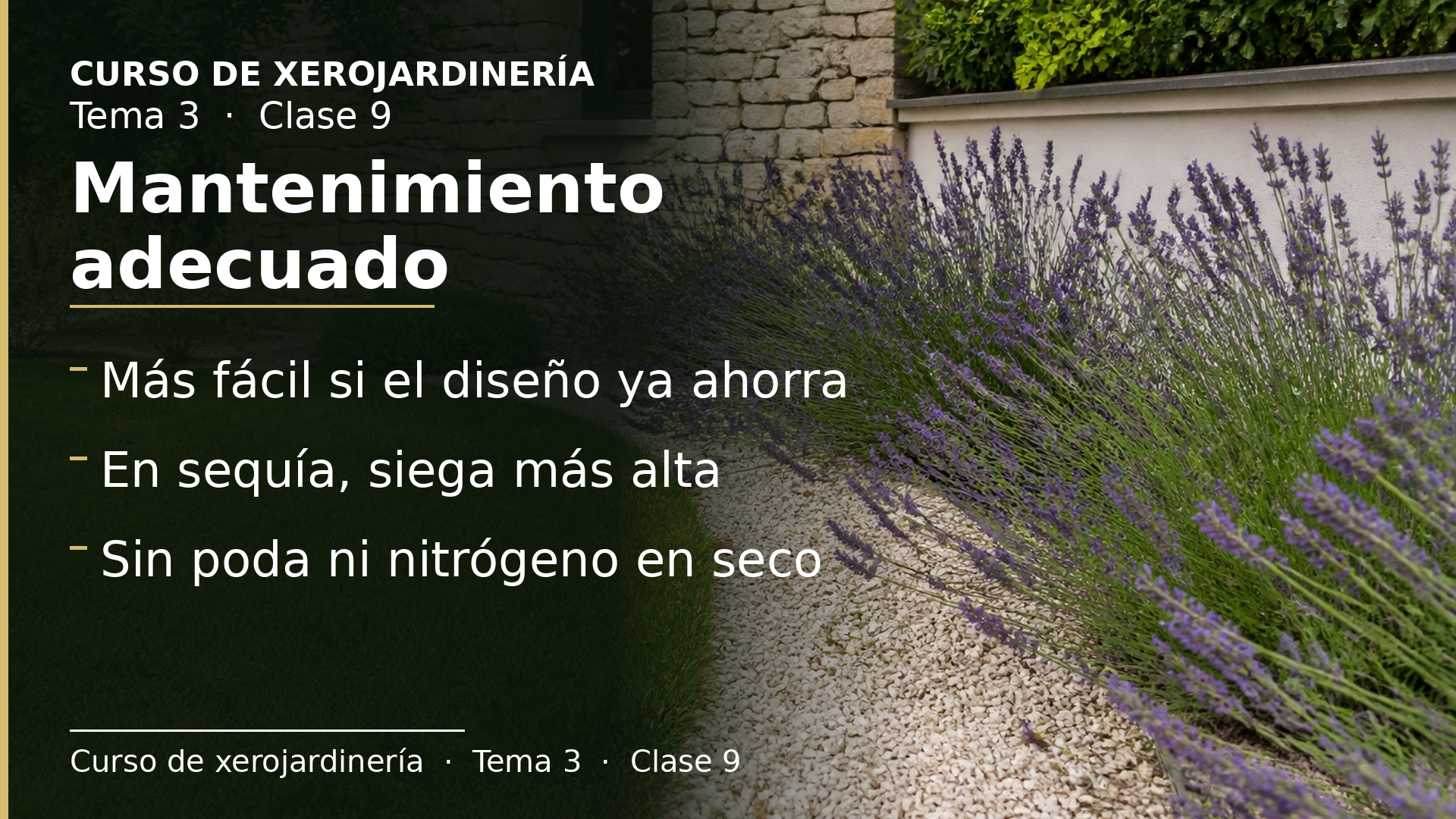 Diapositiva de la clase 9: Mantenimiento adecuado