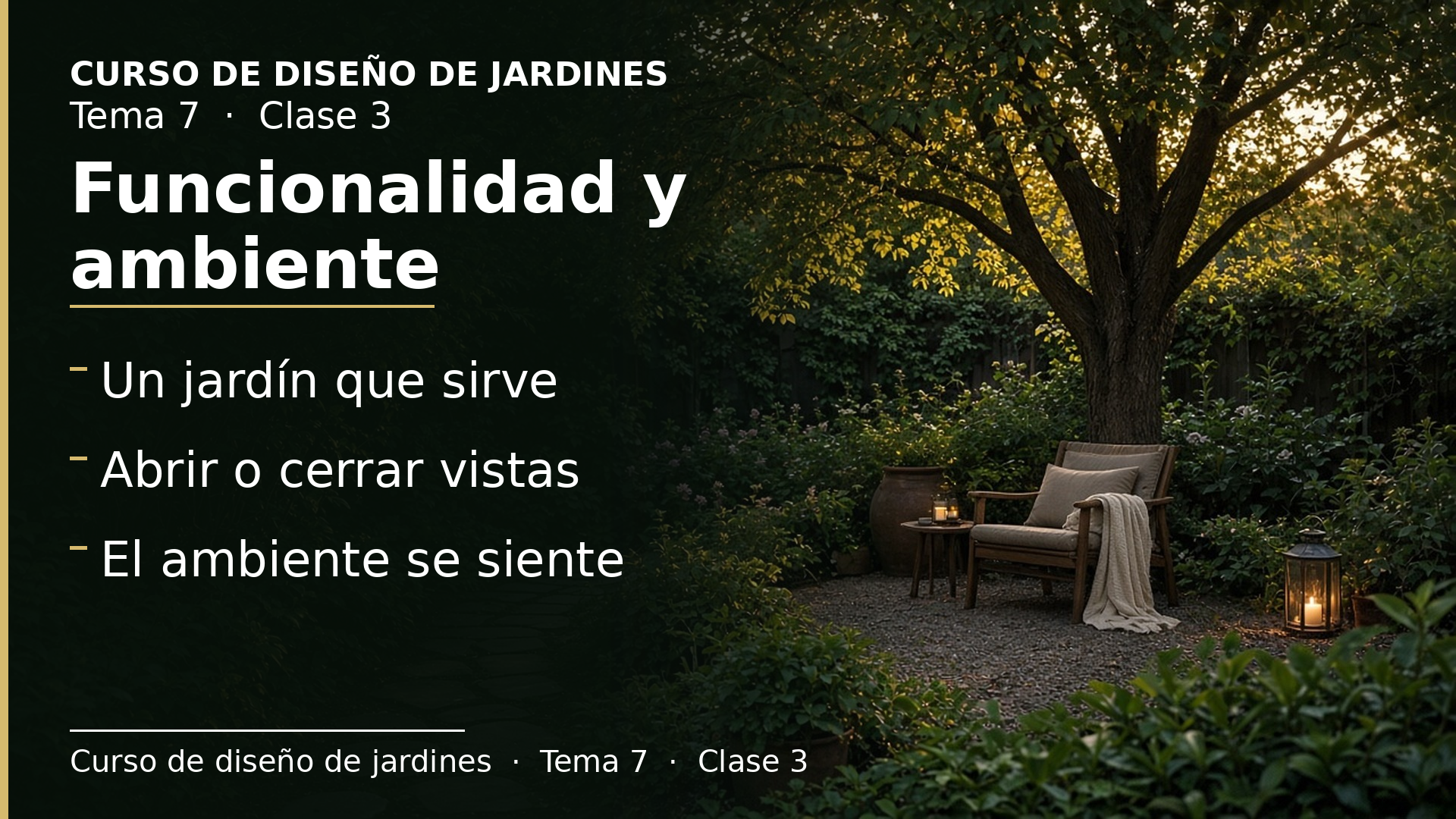 Diapositiva de la clase 3: Funcionalidad y ambiente