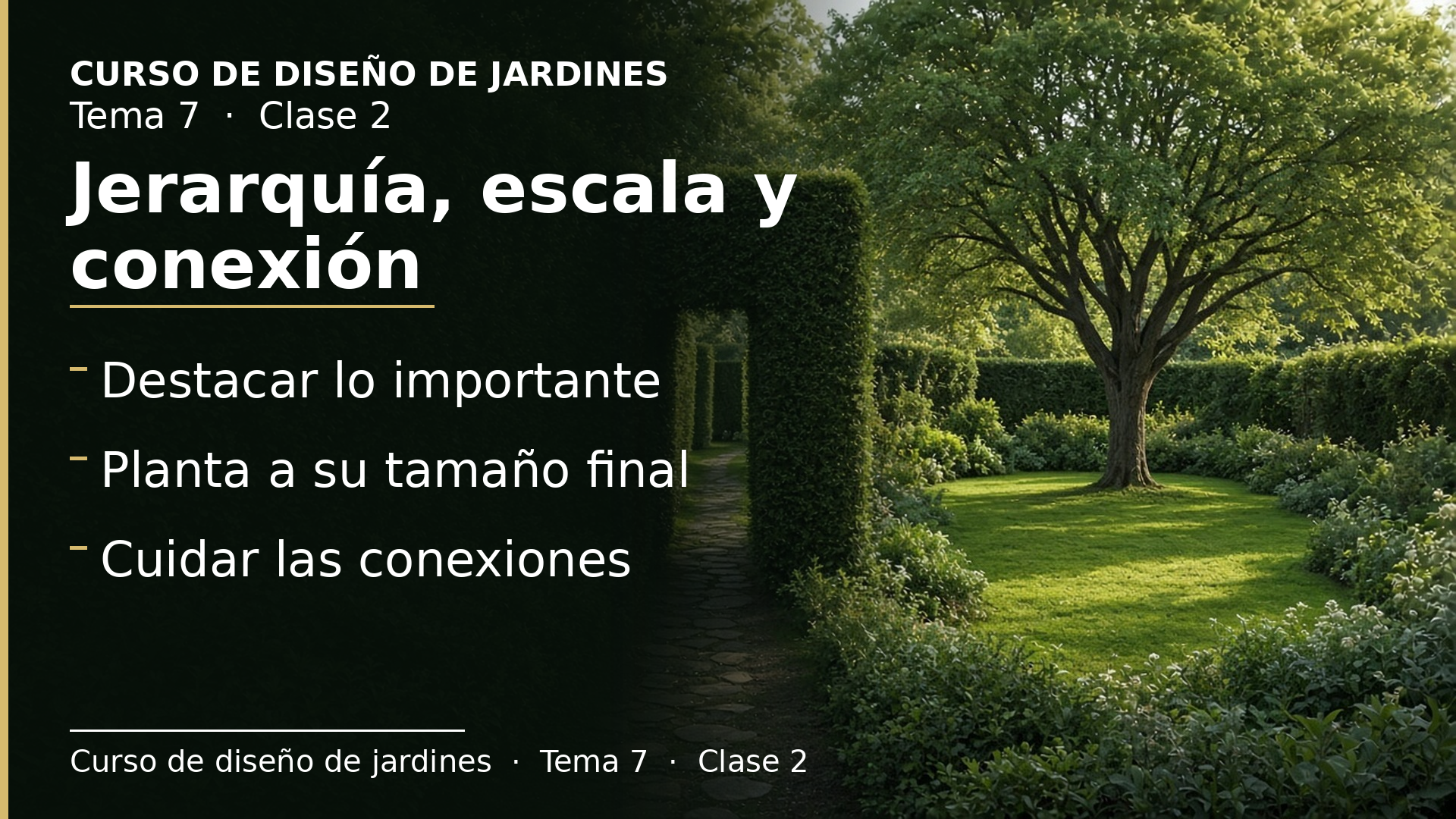Diapositiva de la clase 2: Jerarquizar, escalar y conectar los espacios