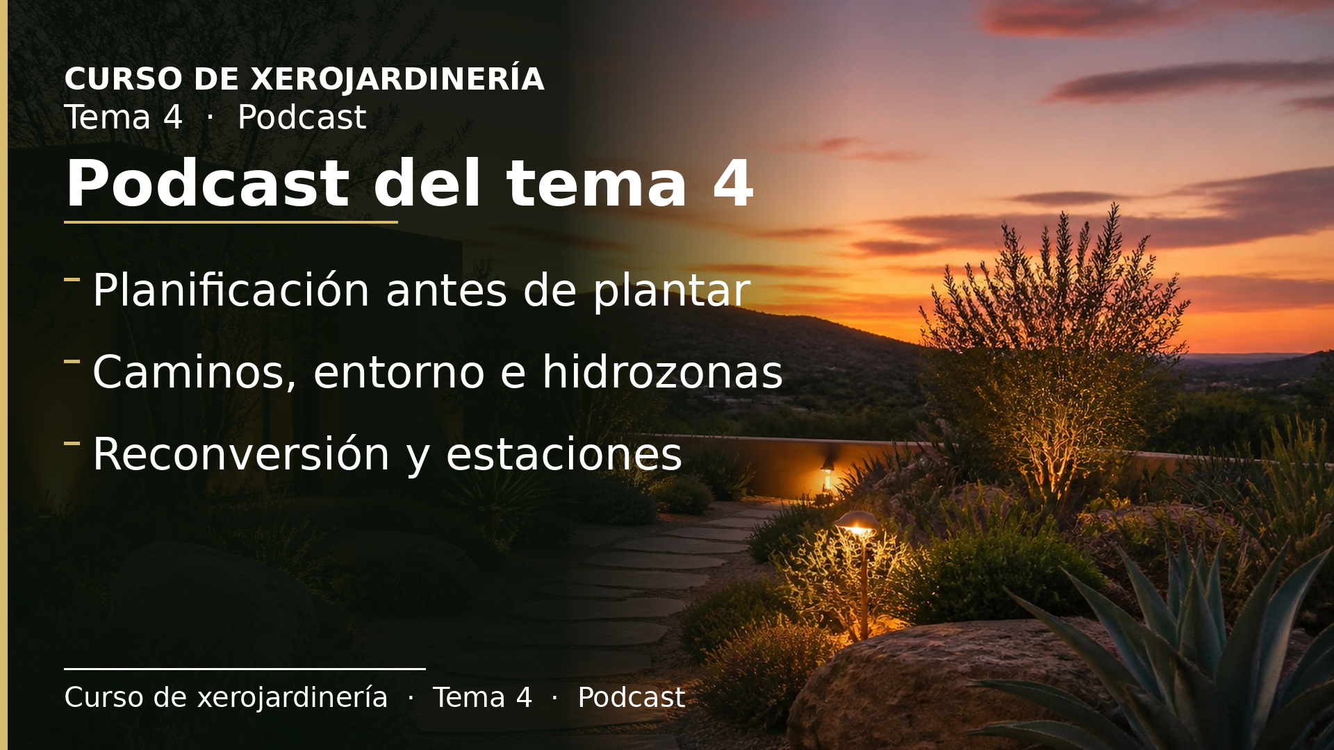Diapositiva del resumen: Podcast del tema 4 · Planificación y diseño