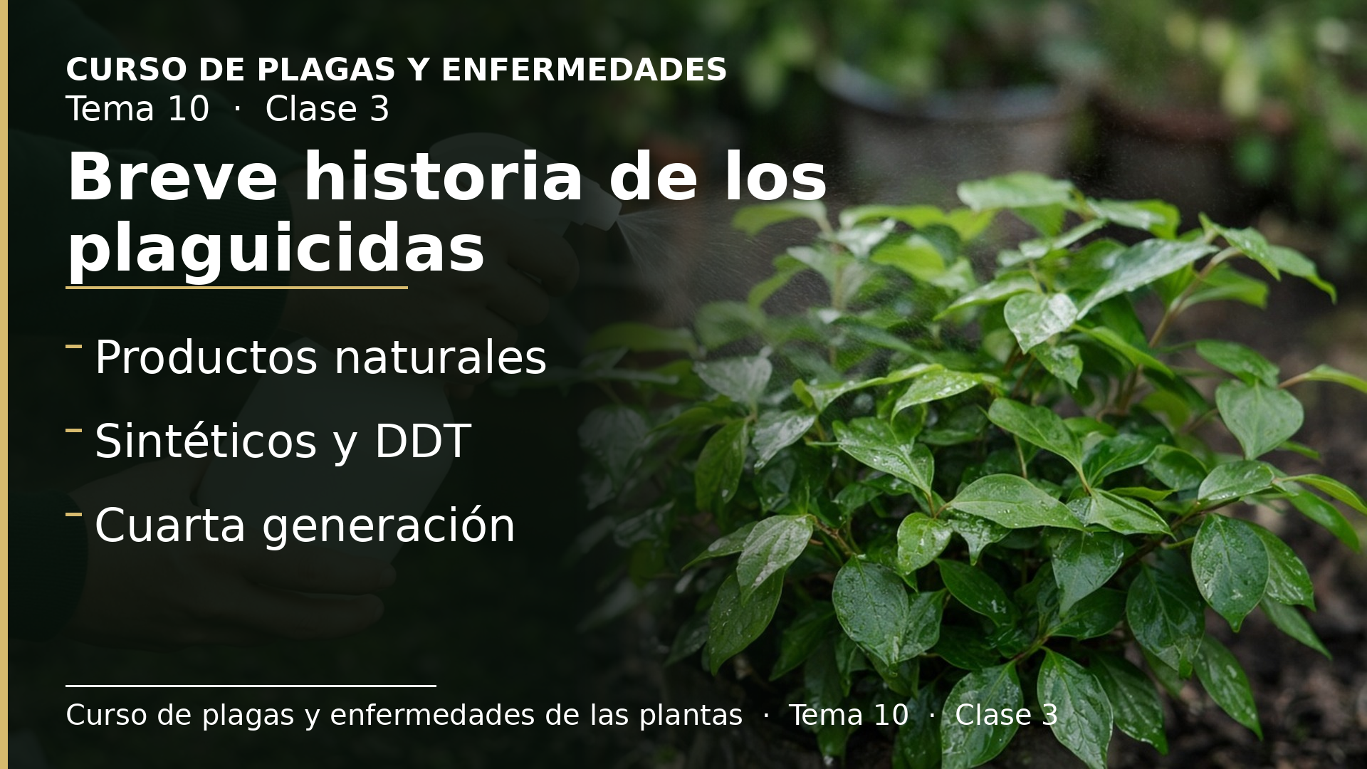 Diapositiva de la clase 3: Breve historia de los plaguicidas