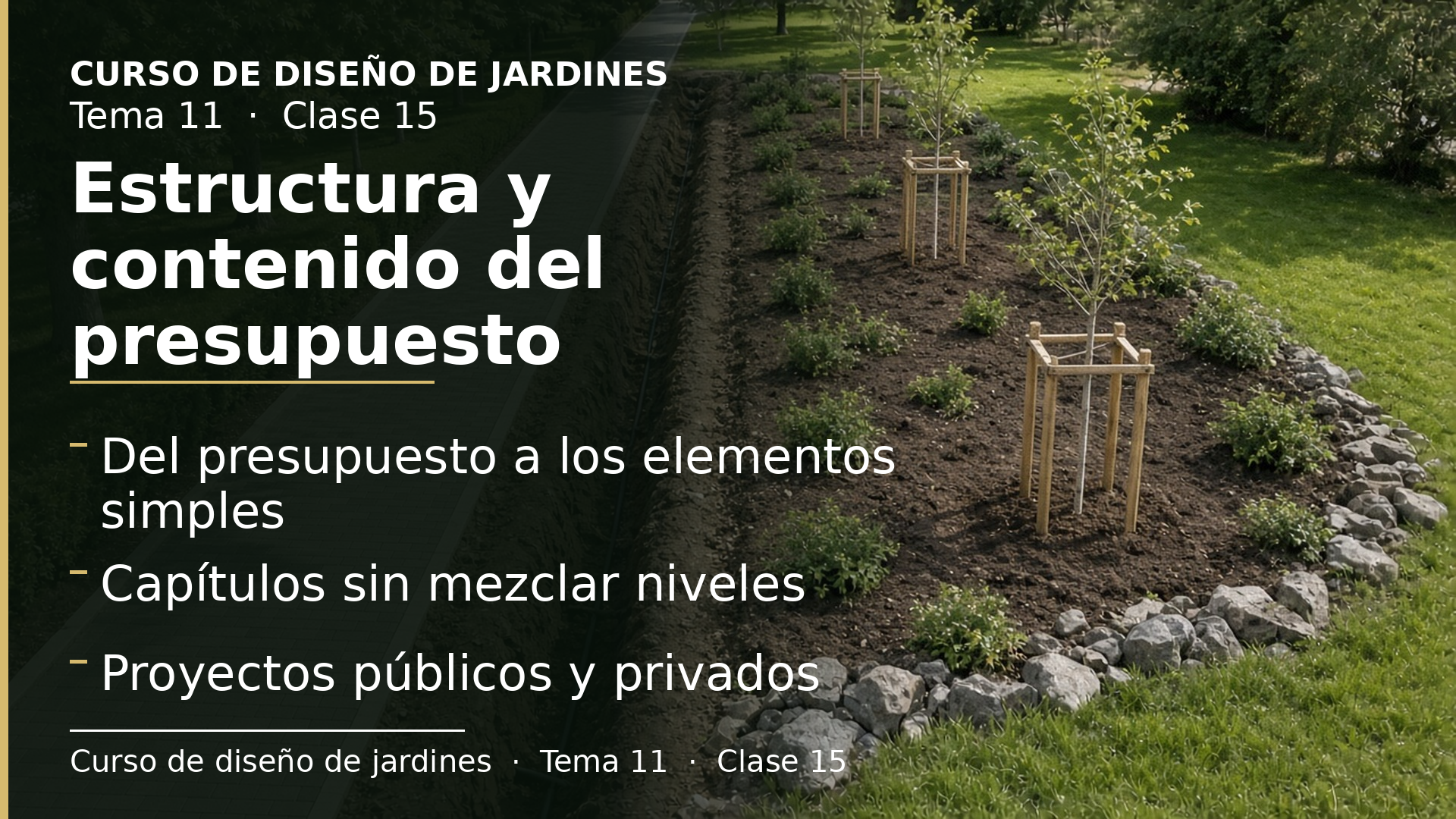 Diapositiva de la clase 15: Estructura y contenido del presupuesto