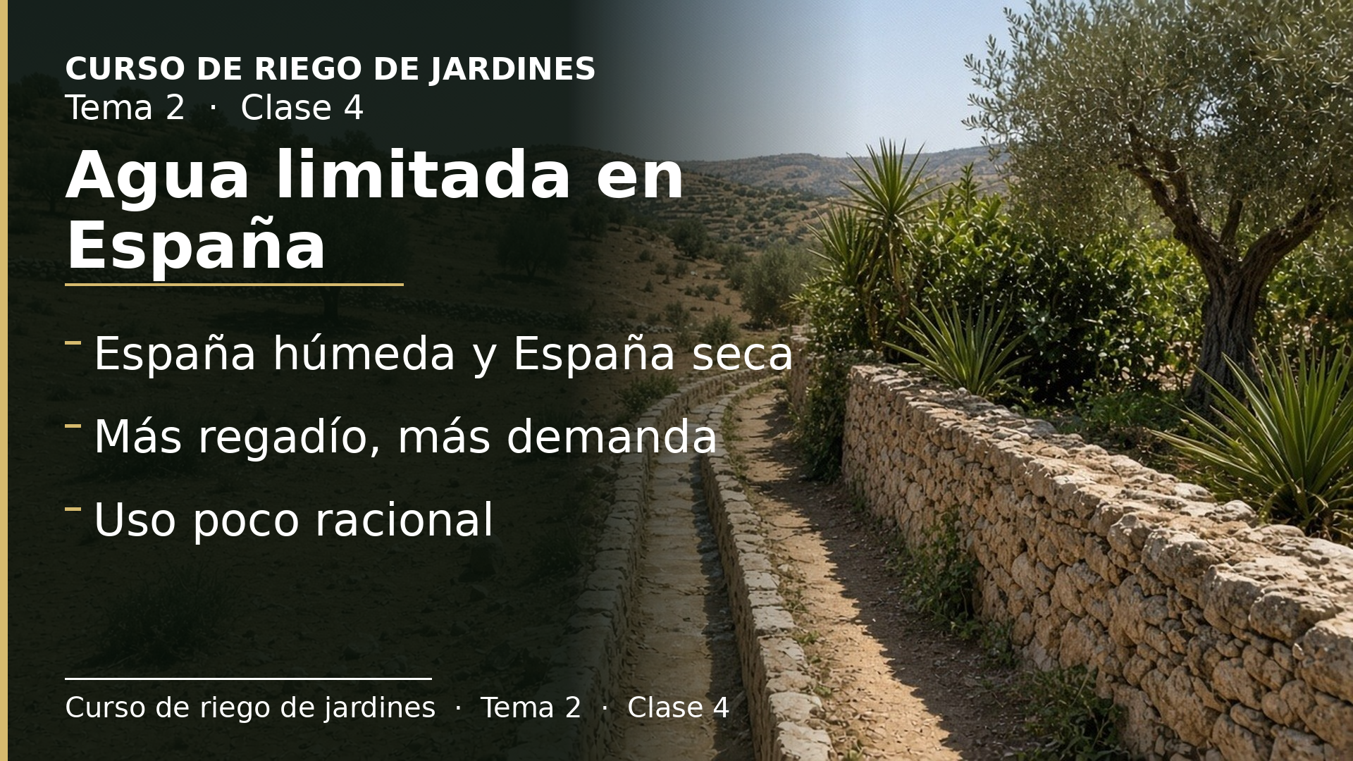 Diapositiva de la clase 4: Agua limitada: el caso de España