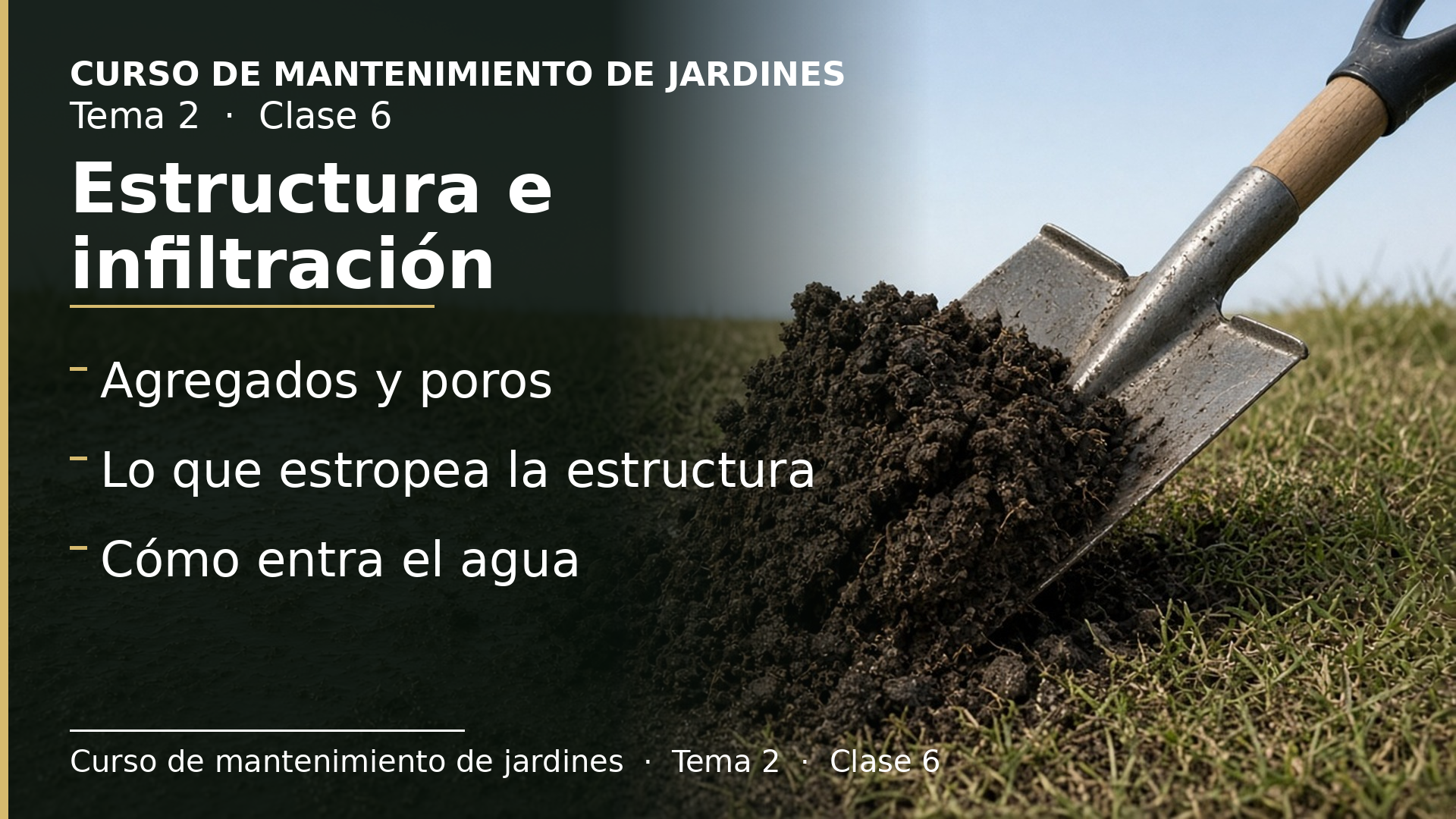 Diapositiva de la clase 6: Estructura, porosidad e infiltración