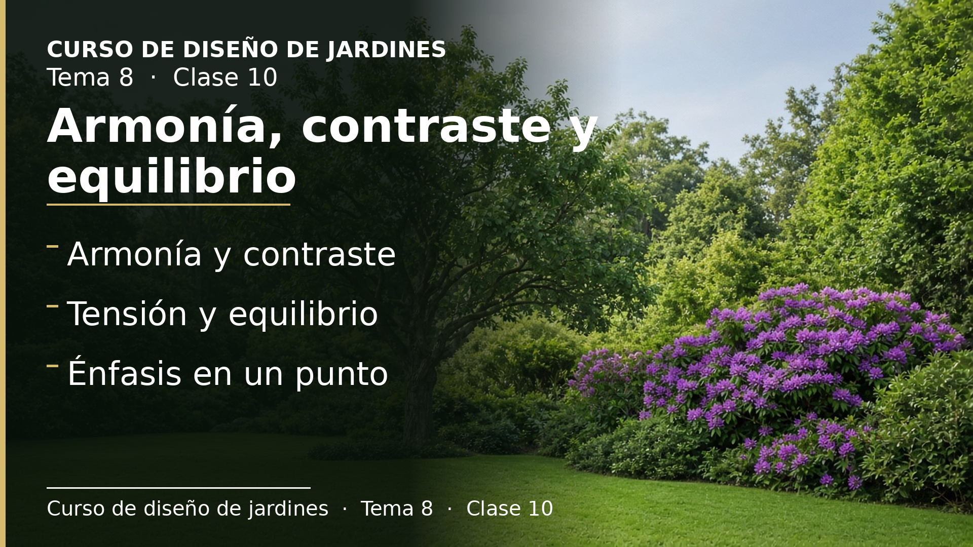 Diapositiva de la clase 10: Sensaciones visuales: armonía, contraste, tensión, equilibrio y énfasis
