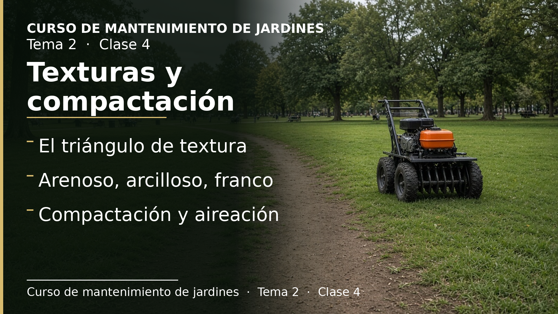 Diapositiva de la clase 4: Clases de textura y la compactación
