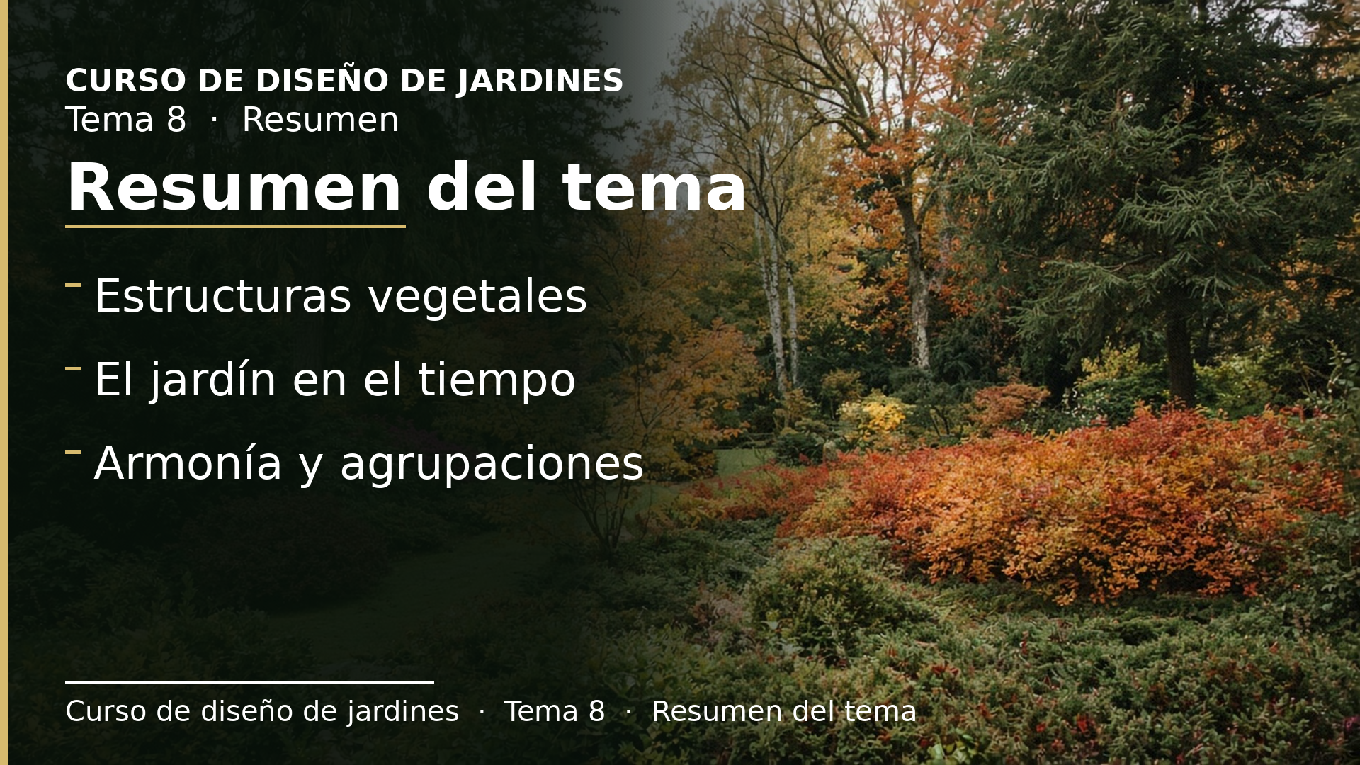 Diapositiva del resumen: Resumen del tema