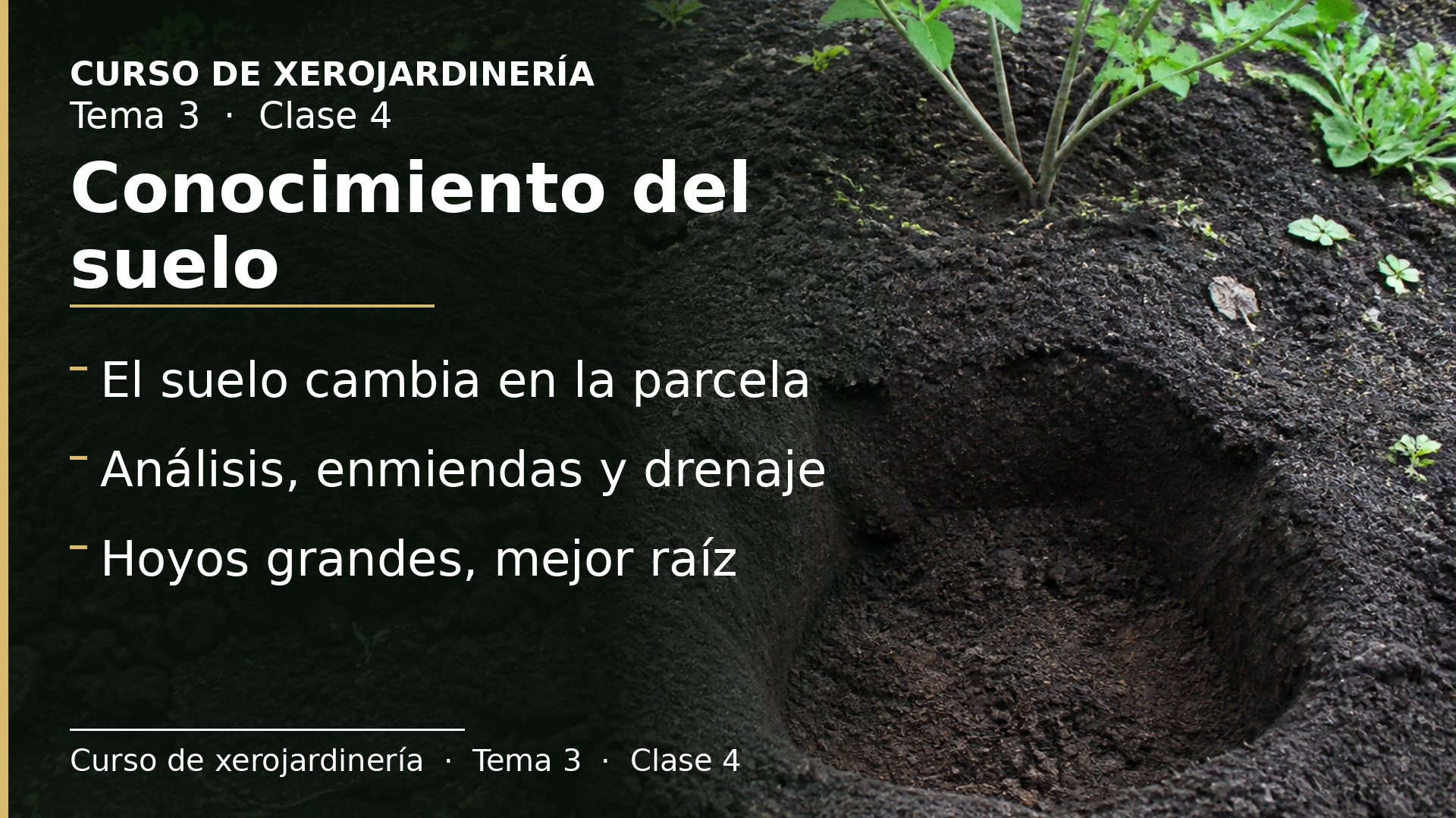 Diapositiva de la clase 4: Conocimiento del suelo