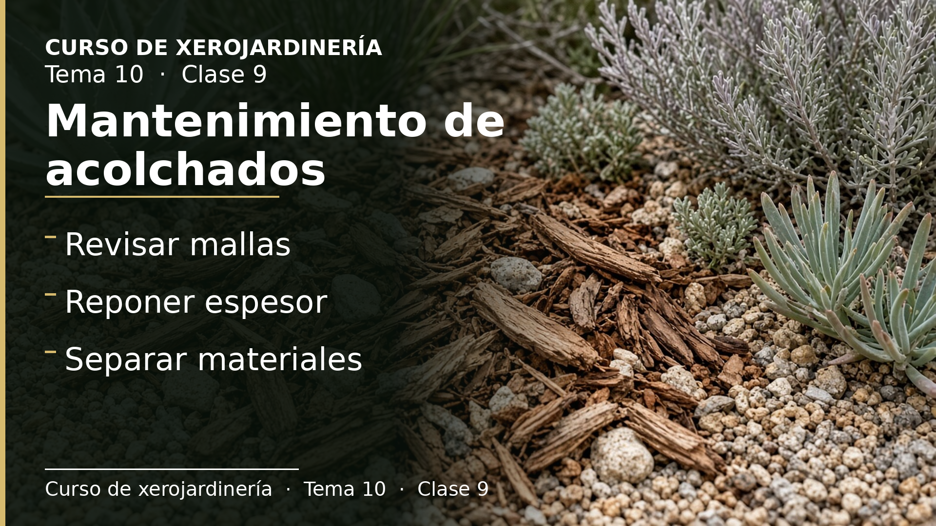 Diapositiva de la clase 9: Mantenimiento de acolchados