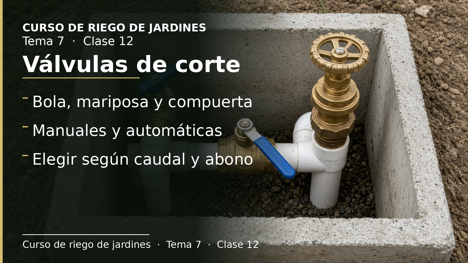 Diapositiva de la clase 12: Válvulas de corte