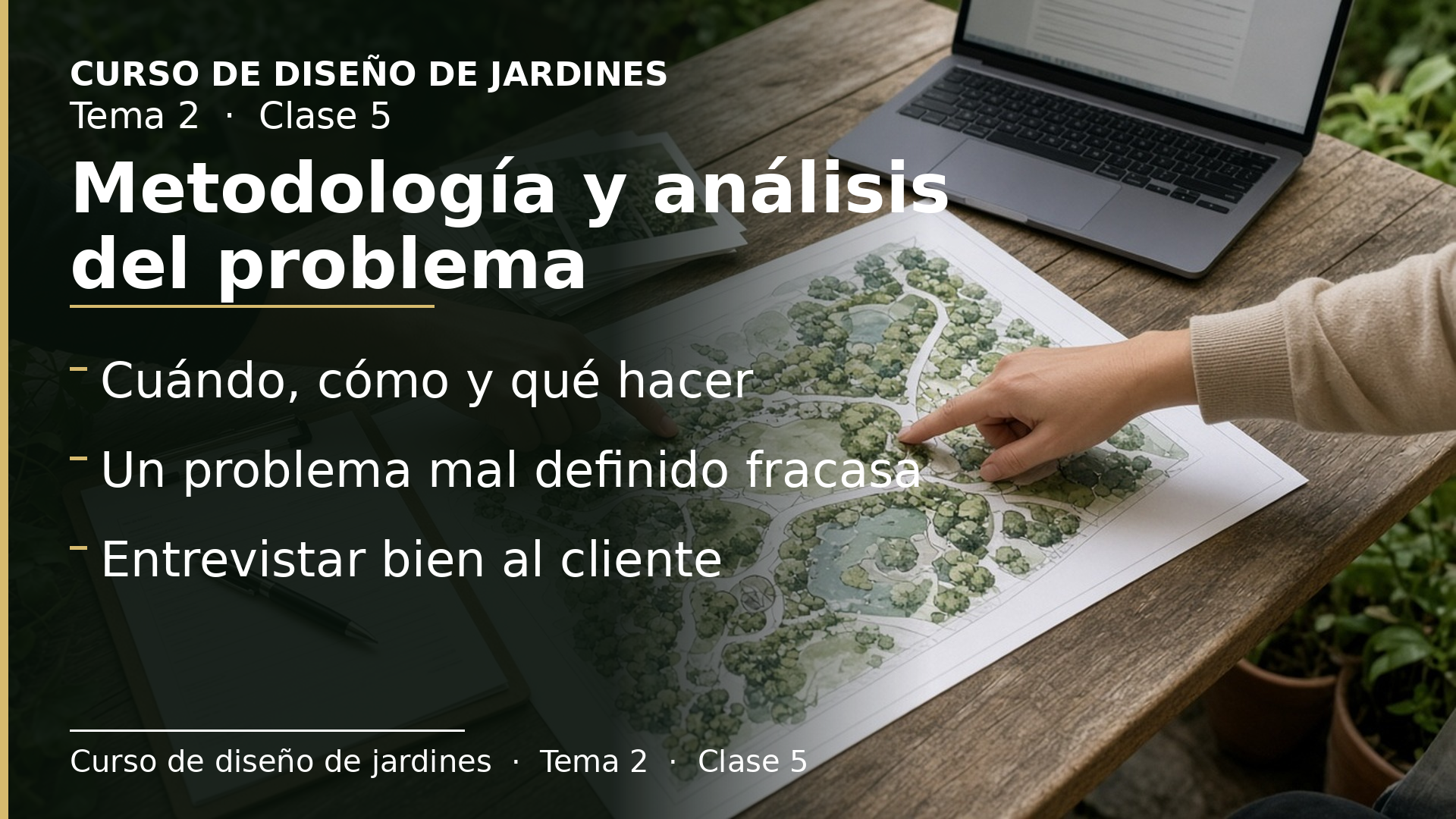 Diapositiva de la clase 5: Metodología de diseño y análisis del problema