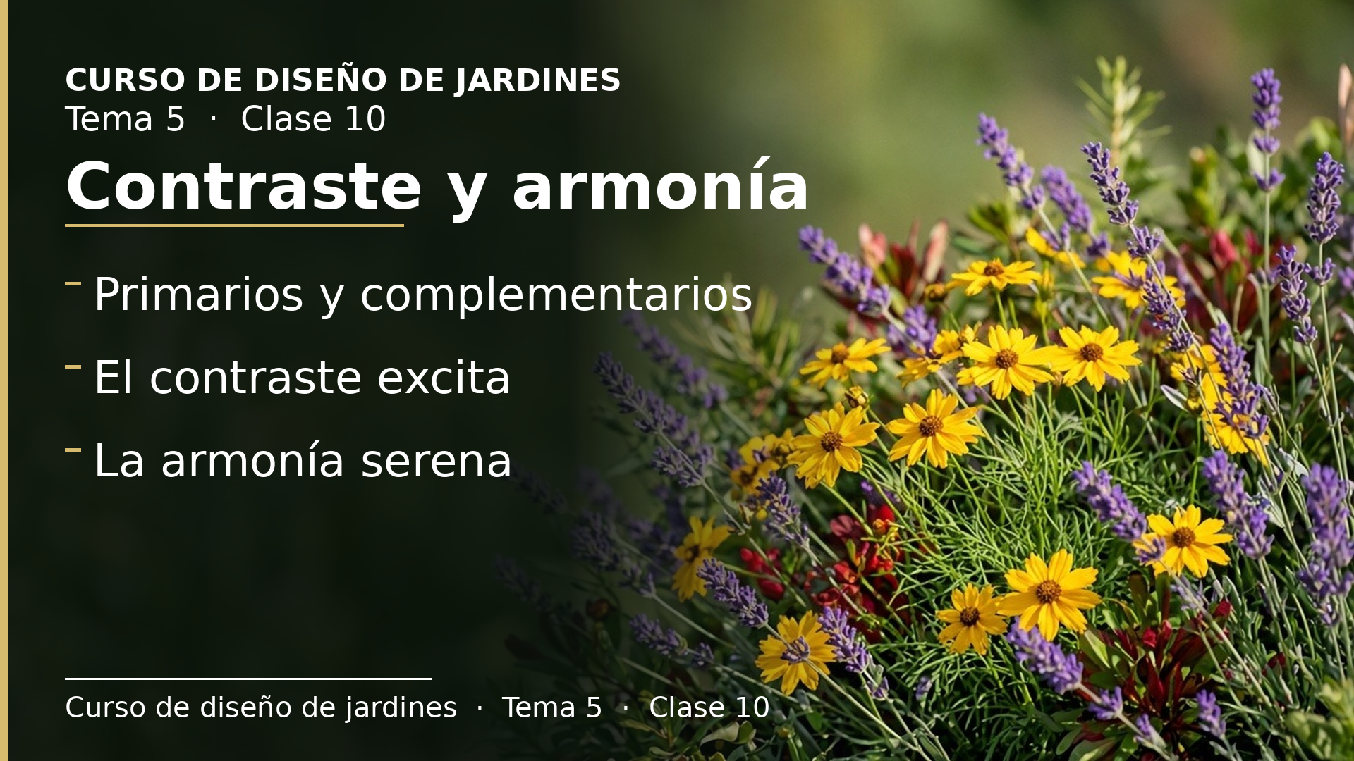 Diapositiva de la clase 10: Colores primarios, secundarios y complementarios: contraste y armonía