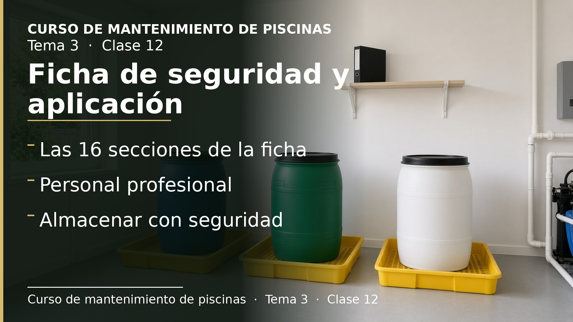 Diapositiva de la clase 12: La ficha de datos de seguridad y cómo aplicar los productos