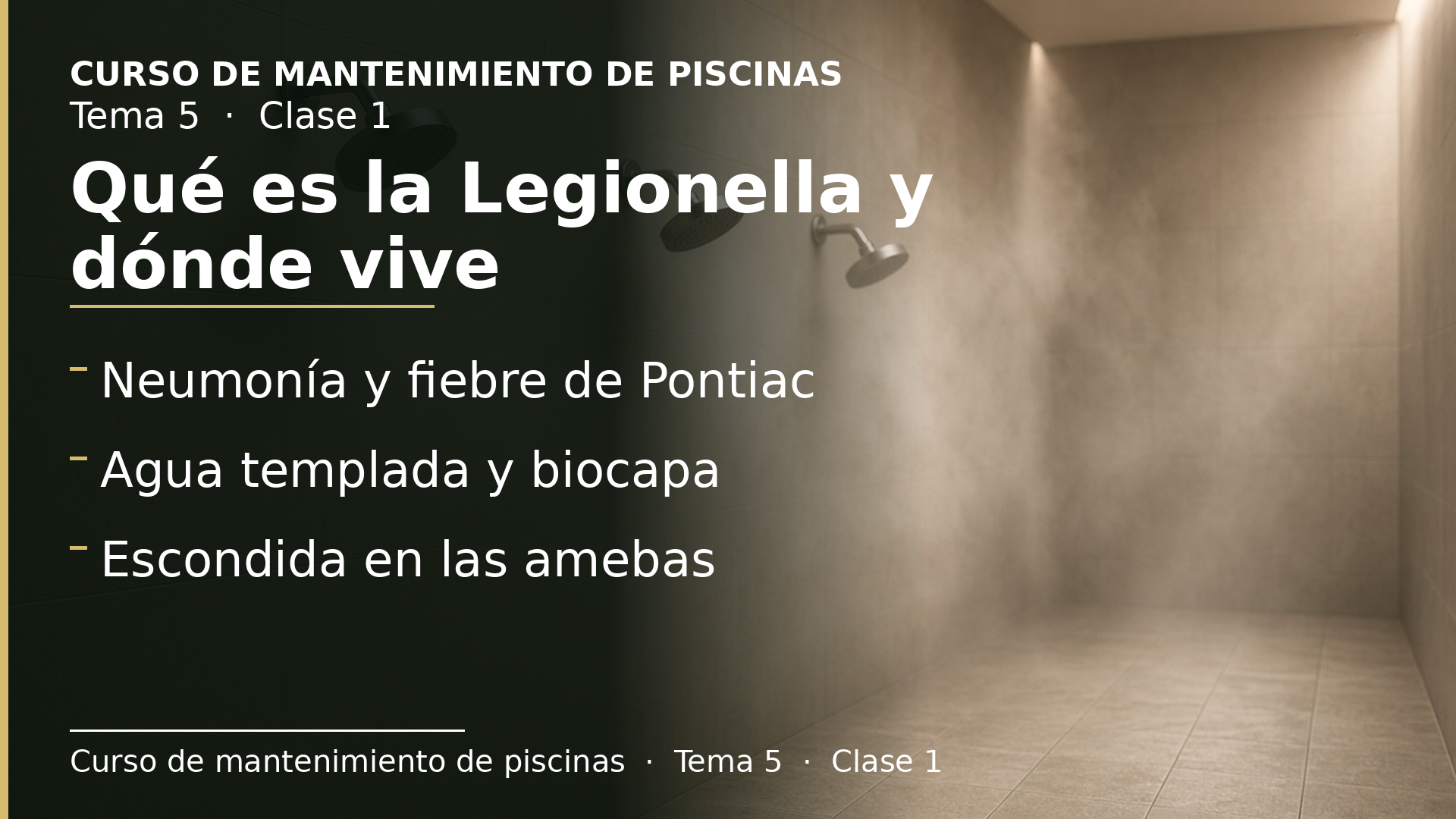 Diapositiva de la clase 1: Qué es la Legionella y dónde vive